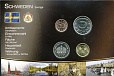 Швеция, 2001-2009, набор, 4 монеты  в блистере-миниатюра
